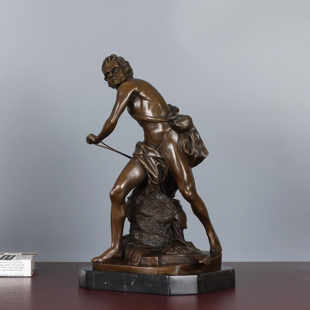 Bronze David Statue by Italian Sculptor Bernini Replica Sculpture Collectible Figurine Art