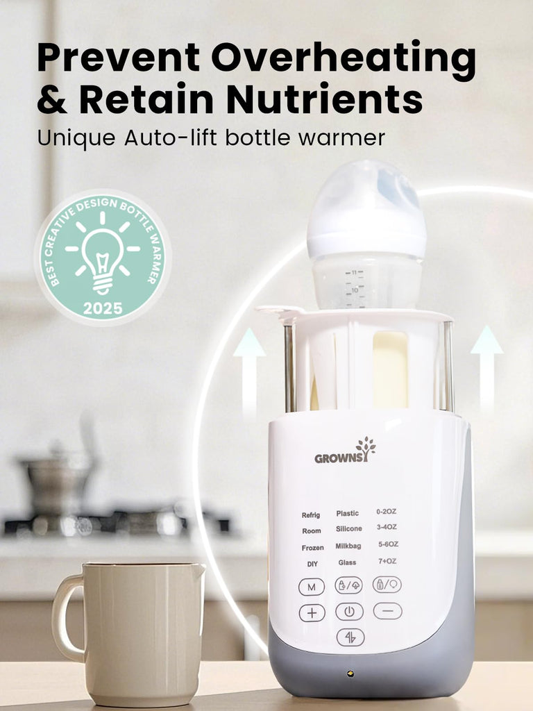 Auto-Lift Nutri Bottle Warmer for Breastmilk & Formula, Gray