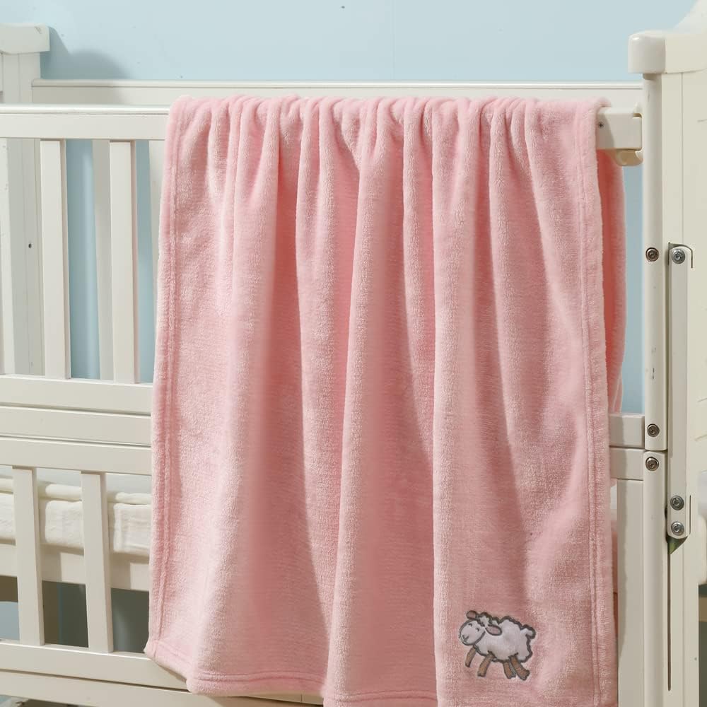 Set for Girls -Diaper Caddy Organizer Basket with 2 Blankets, 1 Taggie, 1 Lovey, 3 Socks,1 Headband,1 Gift Bag