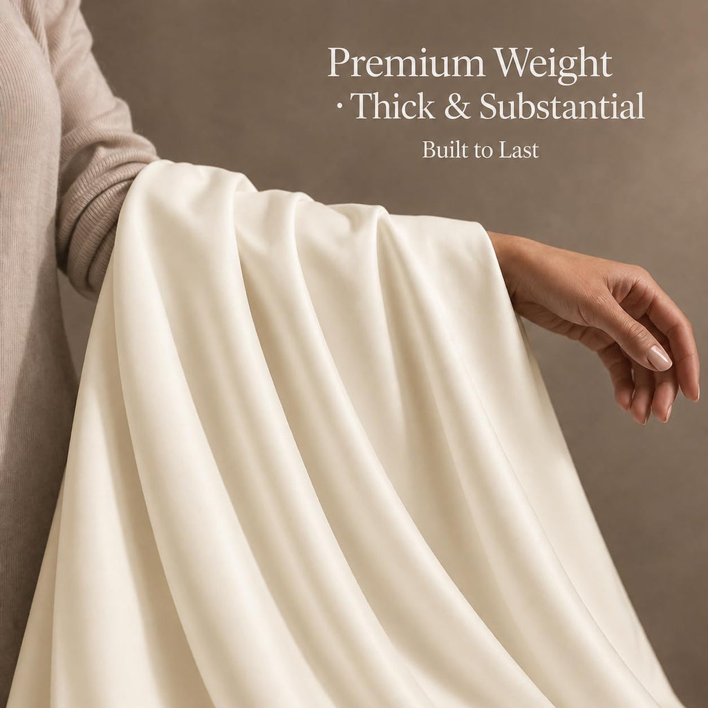 Queen Sheets - 800 Thread Count 4 PC Egyptian Cotton Luxury Bedding - Ivory