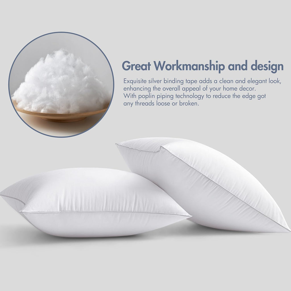 20 x 20 Pillow Inserts () -Throw Pillows for Couch Sofa with 100% Cotton Covers - Set of 2