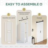 Bifold Barn Doors for Closet 72'' x 84'', Double Bifold Barn Door with Hardware Kit Included,80'' Tr