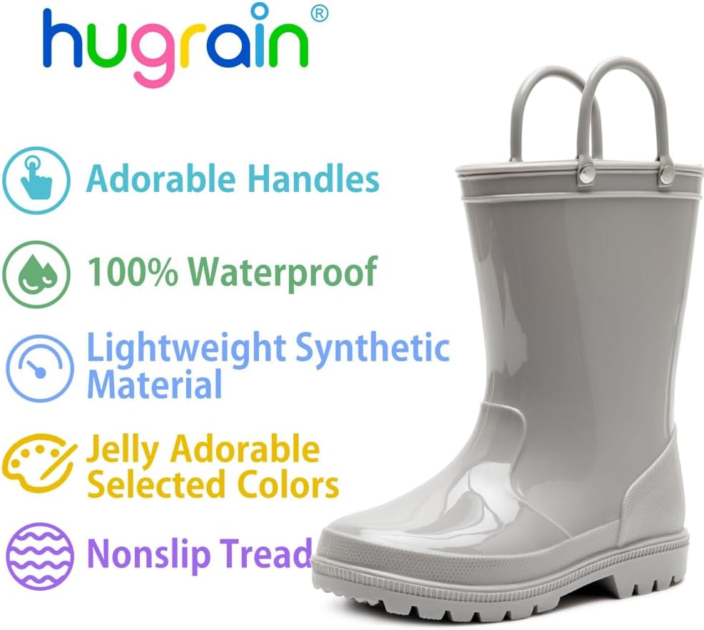 Toddler Kids Lightweight Adorable Rain Boots
