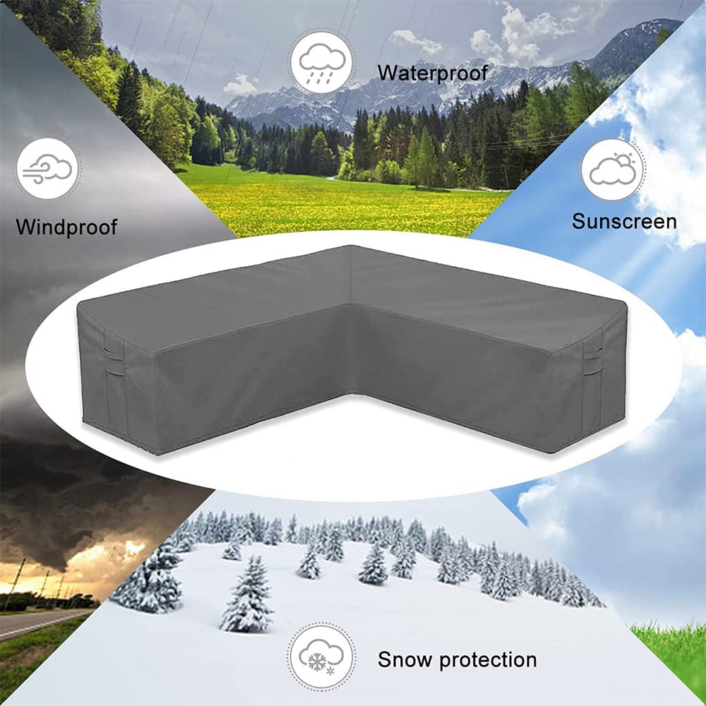 Sofa Furniture Covers Waterproof 420D Patio Garden Furniture Sectional Couch Sofa Cover Weatherproof Heavy Duty