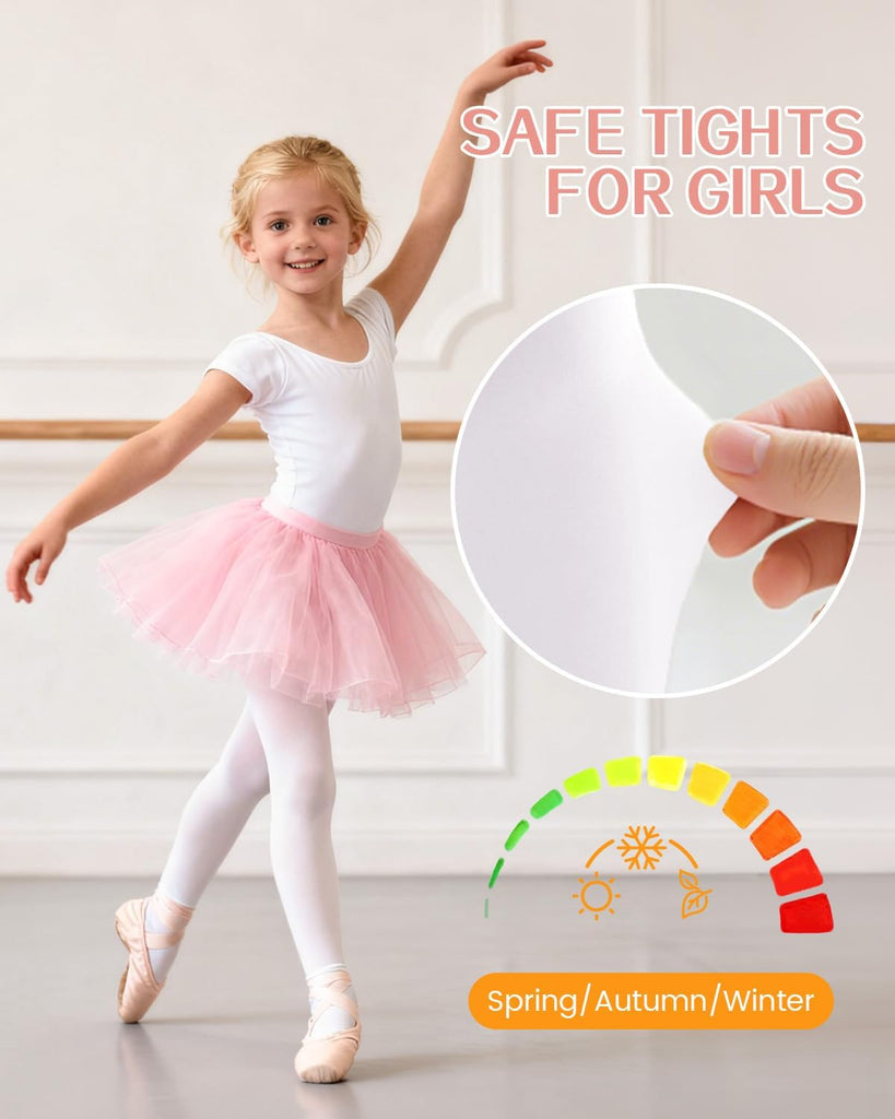 6 Pairs Girls Ballet Dance Tights Footed Stockings