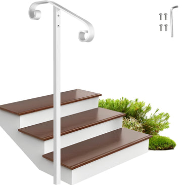 Non-Drilled Handrail Railing 58" H, In-Ground Single Post Handrail