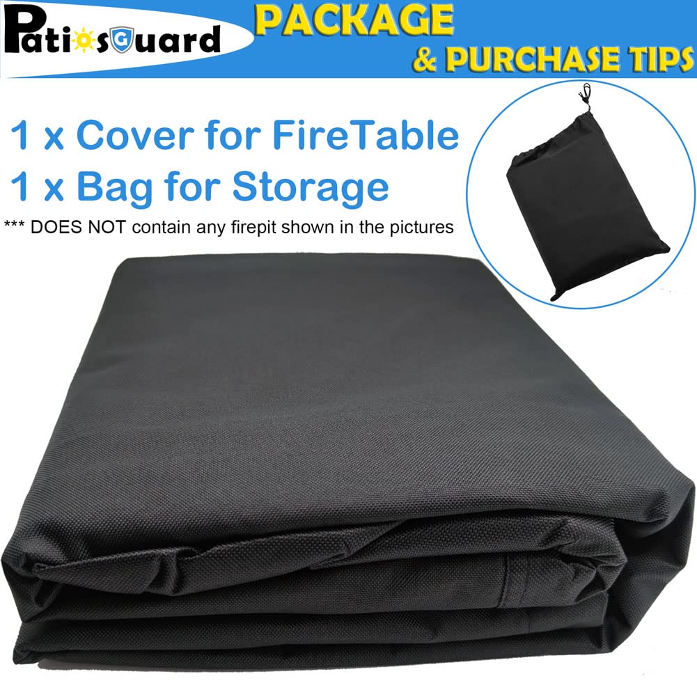 Gas Fire Pit Table Cover Square 30 x 30 x 25 Inch for 28-30 in Fire Tables