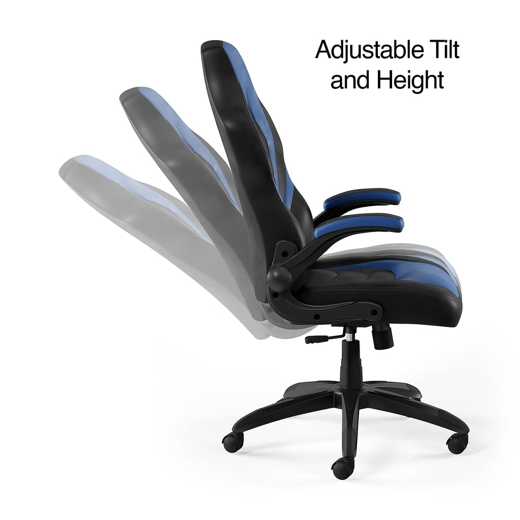 Emerge Gaming Chair, Ergonomic, Adjustable Height, Swivel, Black