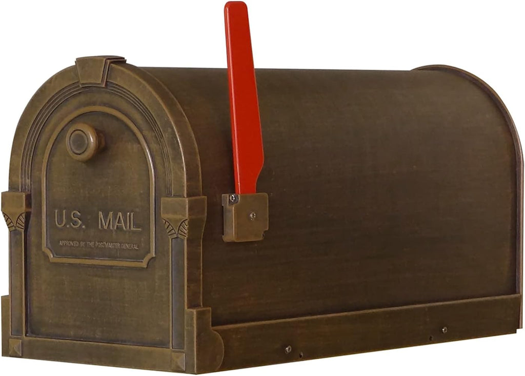 Savannah Curbside Mailbox - Copper Aluminum Mailbox for Post Mount