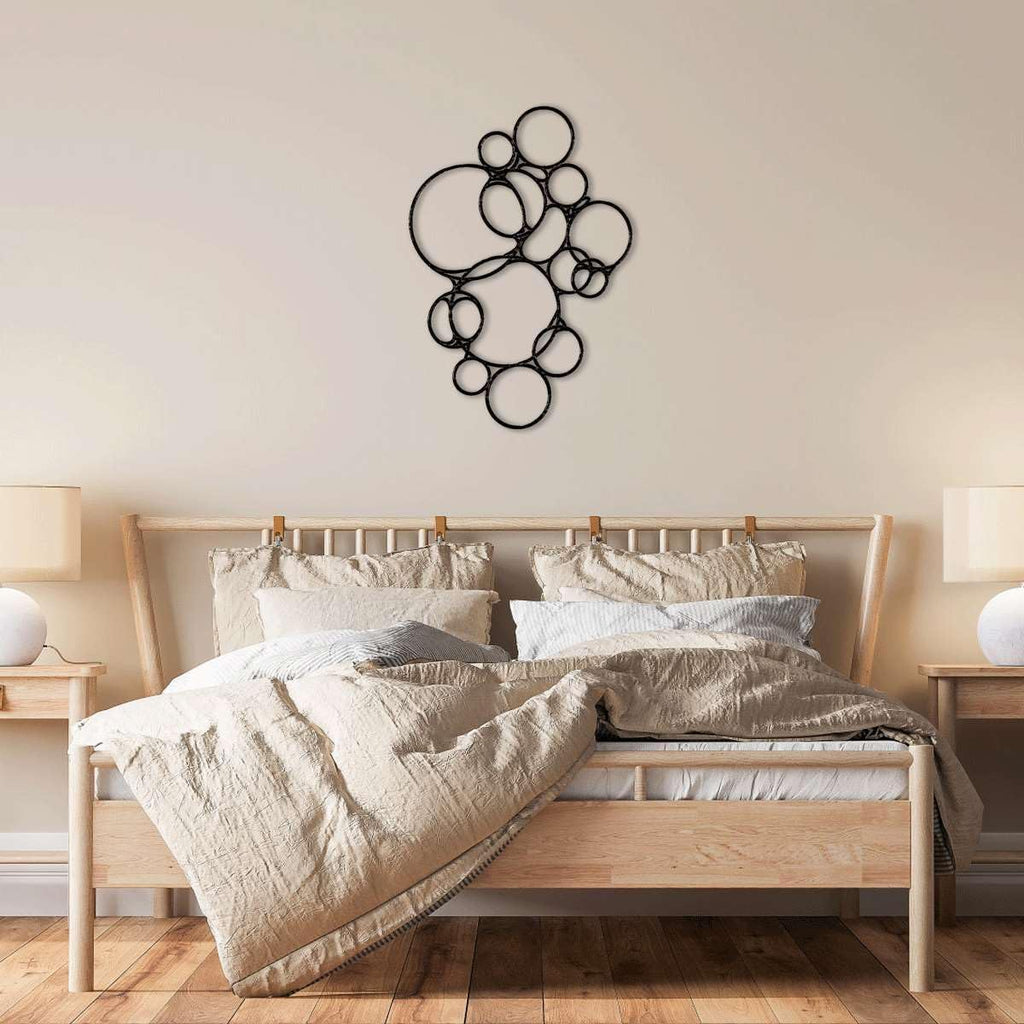 Abstract Bubbles Metal Wall Art Decor, Metal Wall Art Decor, Outdoor Decor, Metal Signs, Modern Minimalist Aesthetic