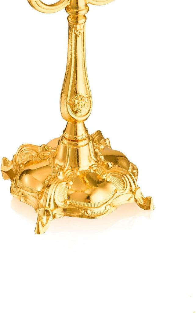 ‌9 Branch Gold Hanukkah Candle Holder Jewish Menorahs