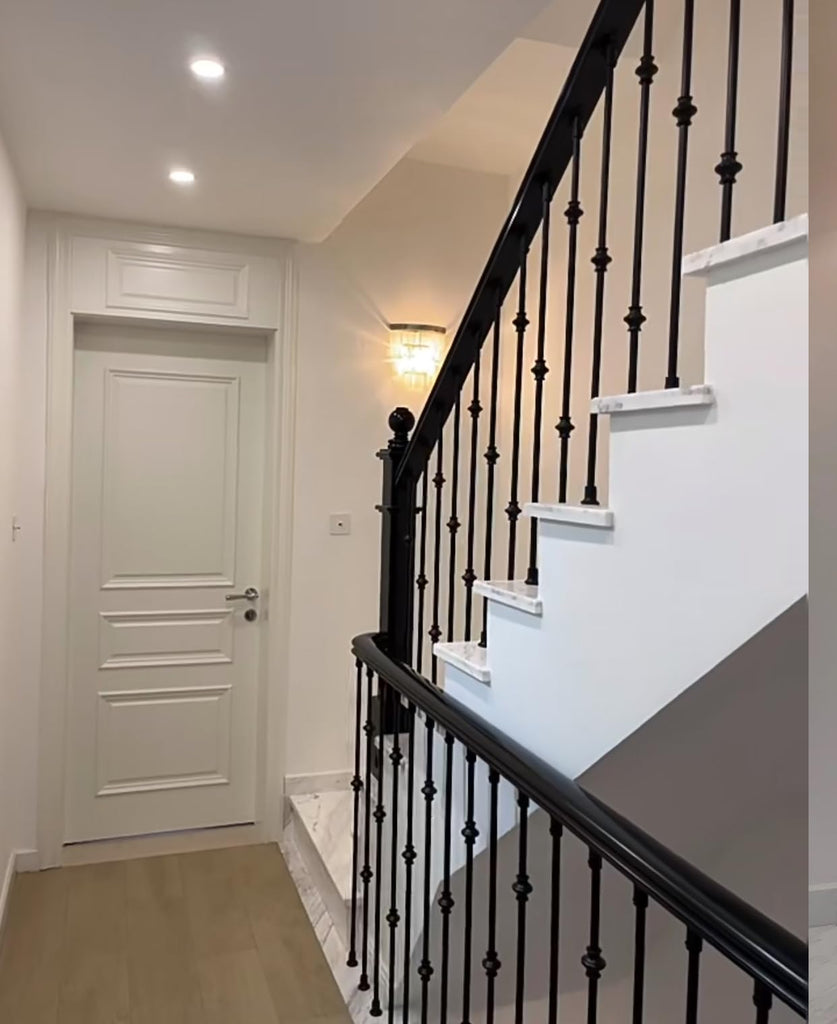 16 Pack Balusters for Staircase Interior Hollow Double and Single Knuckle Stair Spindles 1/2" Square Iron Balusters