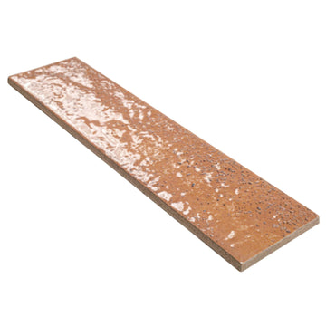 2.5x10 Terracotta Handmade Look Glossy Porcelain Tile-1 Piece