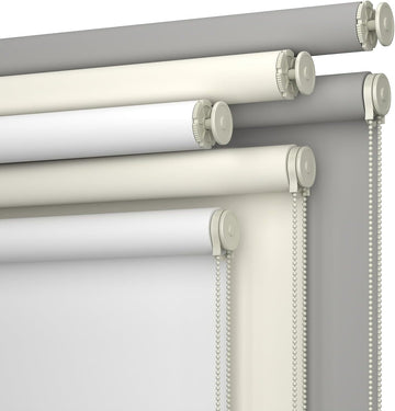 No Drill Blackout Roller Shade , Grey | 100% Light Block / UV Protection / No Tools Install / Easy-Care Fabric / for