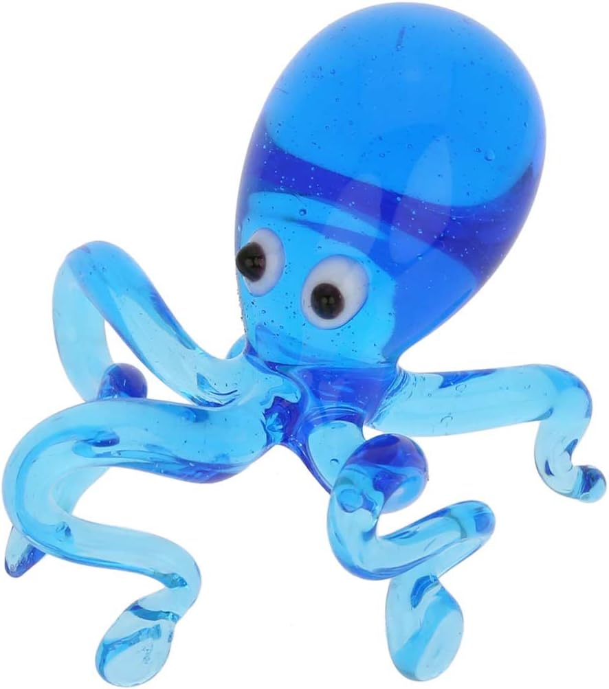 Octopus Blue - Blown Glass Octopus Sea Animal Marine Life Figurine Ornament Decor or Fish Tank Aquarium in Italy
