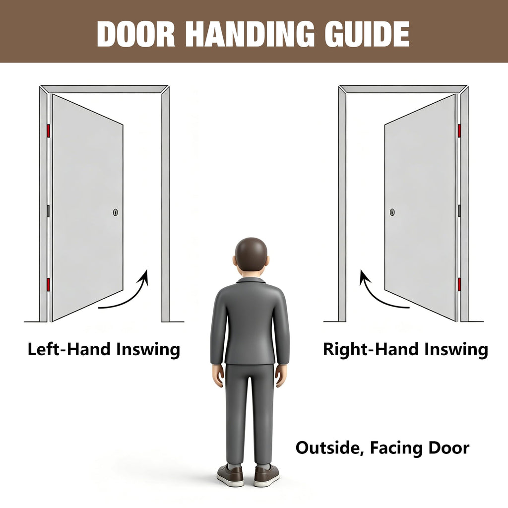 32" x 80" White 9-Lite Fiberglass Entry Door, Right-Hand Inswing