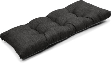 48 Inch Classic Solid Color Bench Cushion with Ties, Super Soft Indoor Outdoor Rectangle Bench Seat Cushion Standard