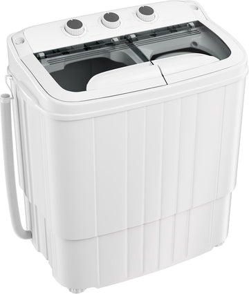 16Lbs Portable Washing Machine, Compact Single Tub Laundry Washer with Spin Dryer, Mini Semi-Automatic Washing Machine