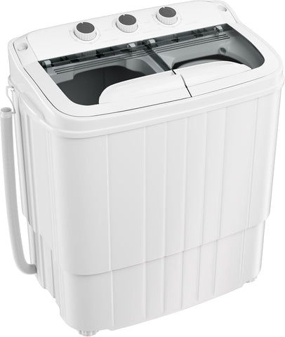 16Lbs Portable Washing Machine, Compact Single Tub Laundry Washer with Spin Dryer, Mini Semi-Automatic Washing Machine