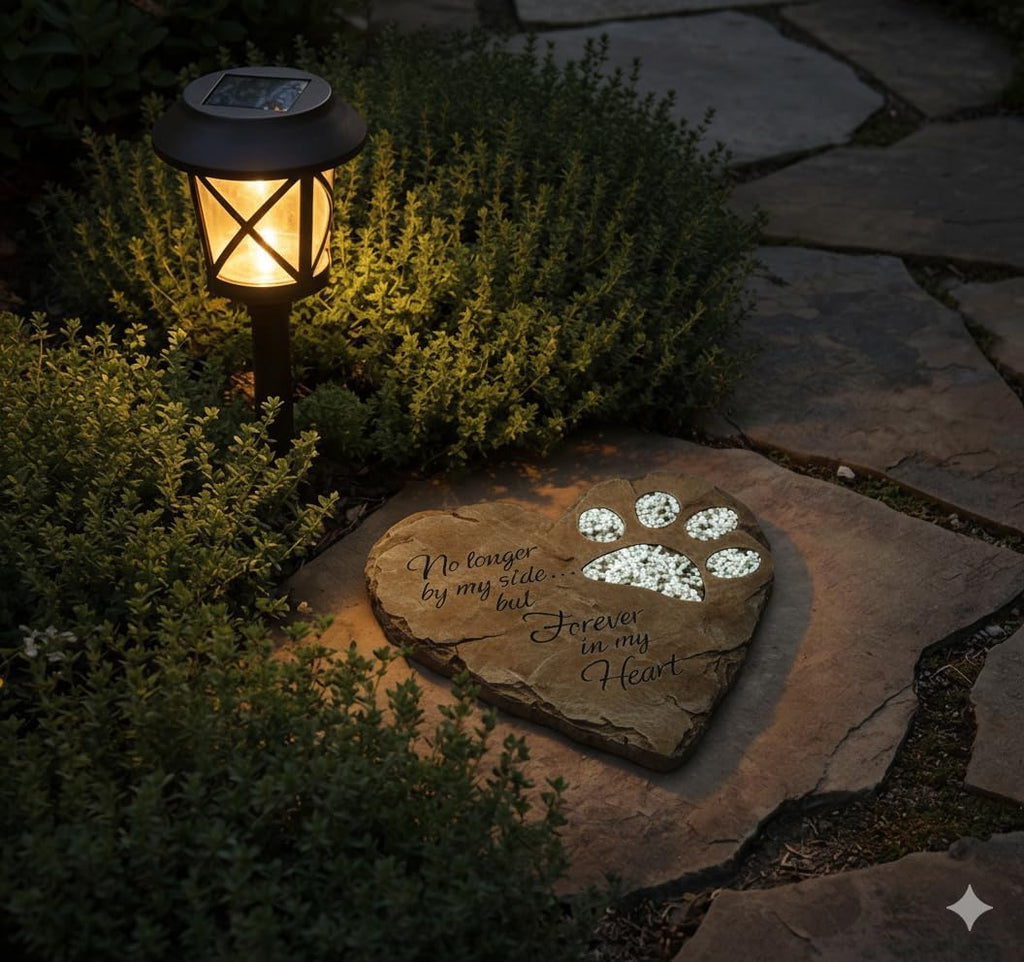 Heart-Shaped Pet Memorial Garden Stone - Forever in My Heart