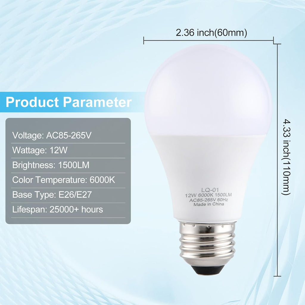 4PK Garage Door Opener Light Bulbs, 1500LM Ultra Bright, Minimize Interference, Compatible with Most Garage Door