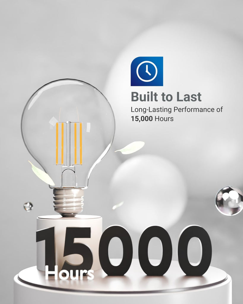 10 Pack G25 Globe Light Bulbs LED Edison Vanity Light Bulbs, CRI90, 2700K Soft White, Dimmable, 5W=60W, Clear Vintage