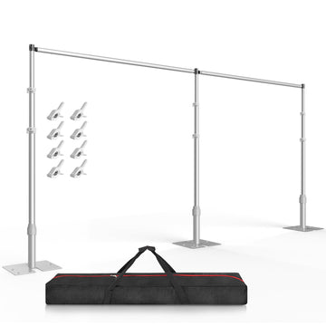 Backdrop Stand Heavy Duty 10x20Ft Adjustable Pipe and Drape Stand Kit