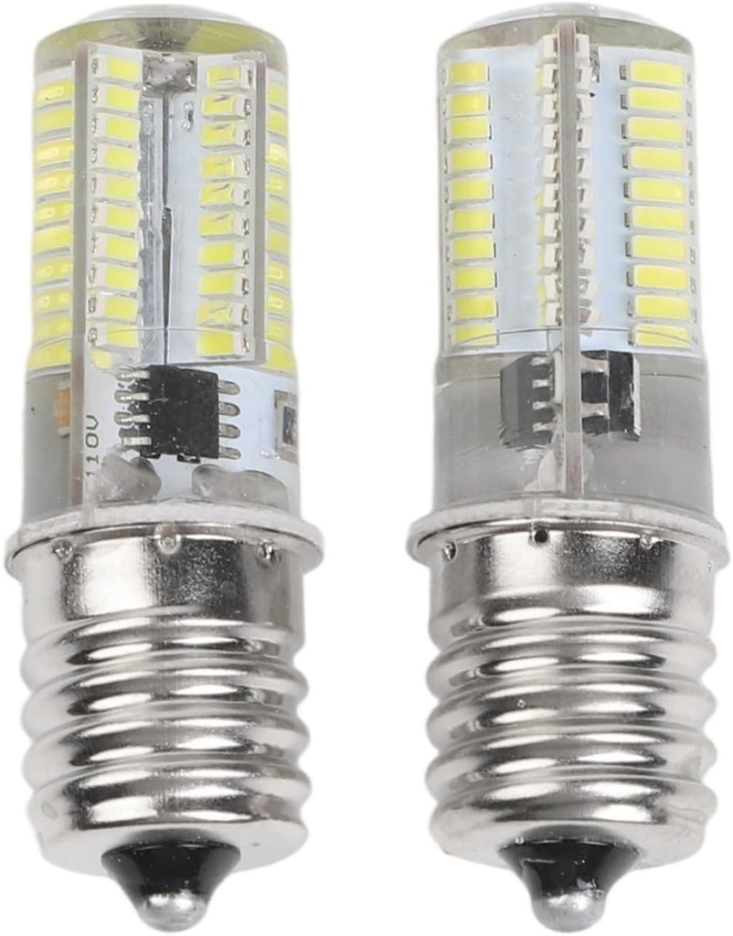 Microwave Light Bulb E17 Base 2 Pack Dimmable LED 6000K Natural White for Oven Stove Refrigerator Lamp