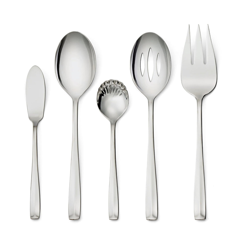 Lani 65-Piece Flatware Set, 18/10 Stainless Steel, Silver