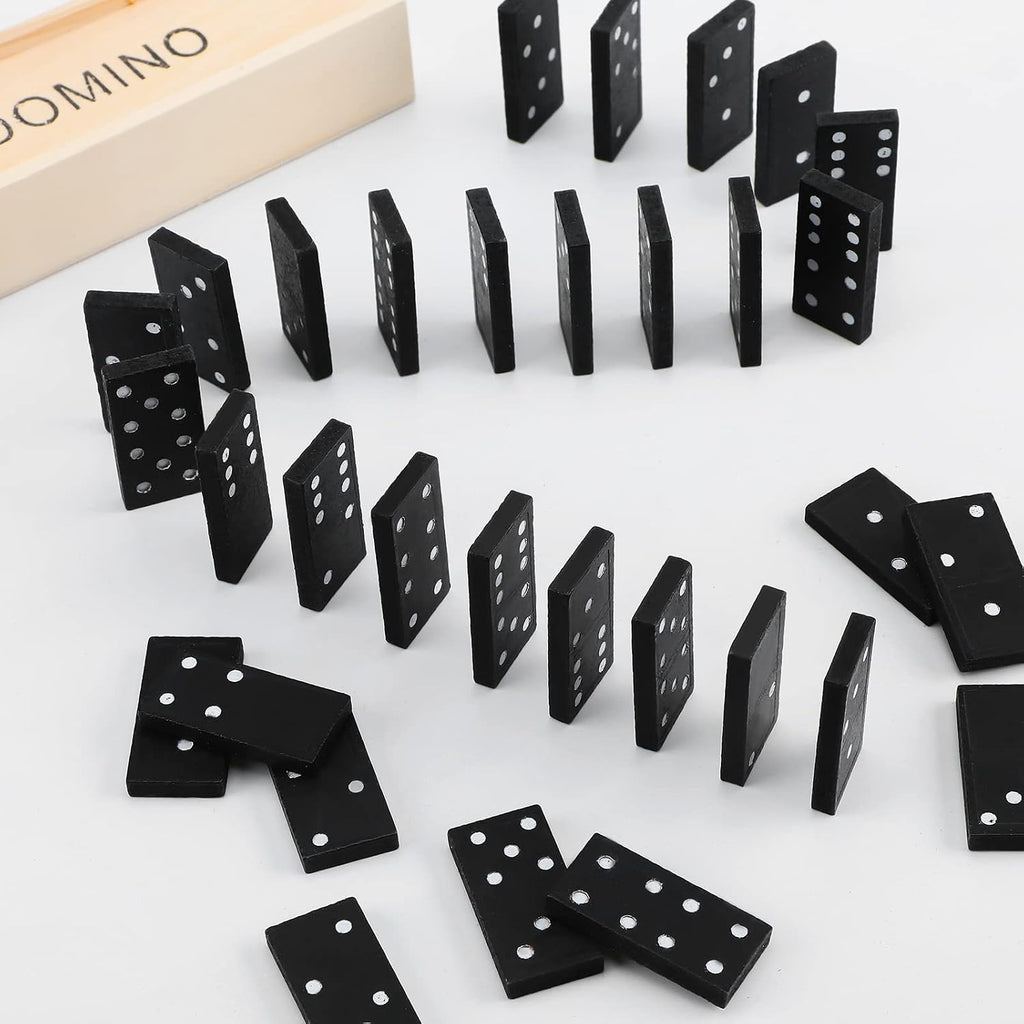 Mini Dominos Set for Kids Adults 28 Tiles Double 6 Dominoes - Set of 50