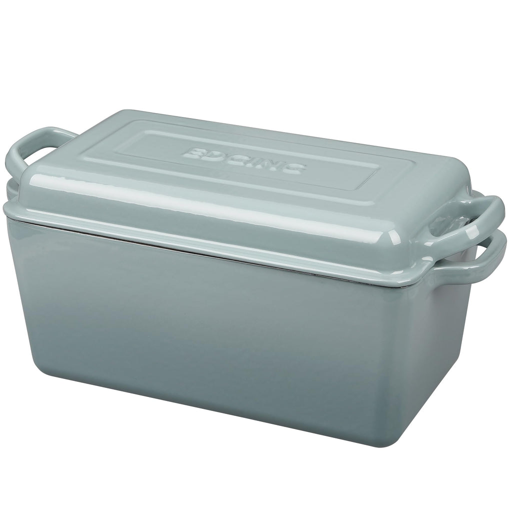 Enameled Cast Iron Dutch Oven, Oblong Bread Oven for Sourdough Bread Baking, Baking Pan, Dual Handles, Oven Safe, 4