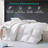 Lightweight All-Season Down Feather Fibers Comforter Queen/Full Duvet Insert for Hot Sleepers/Warm W