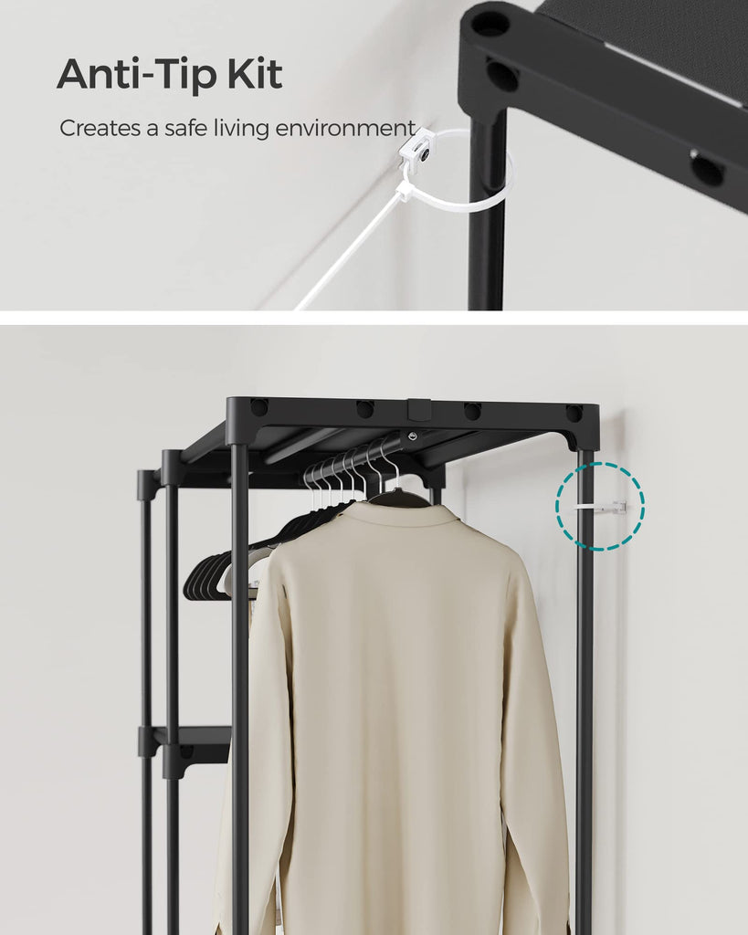 Portable Closet, Storage Organizer, 48.8 x 16.9 x 71.7 Inches