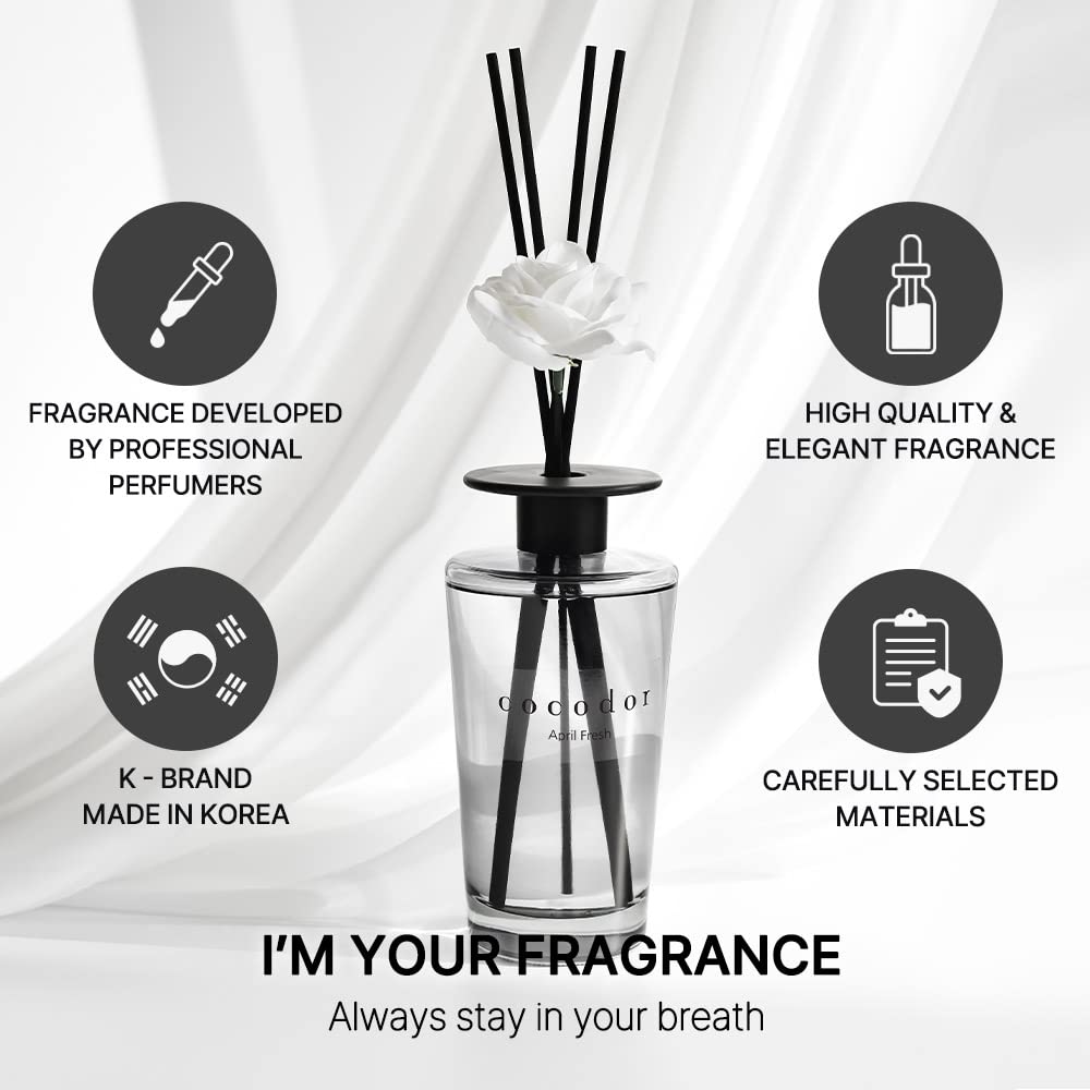 White Flower Reed Diffuser / Garden Lavender / 1 Pack / Home & Office Decor Aromatherapy Diffuser Oil Gift Set