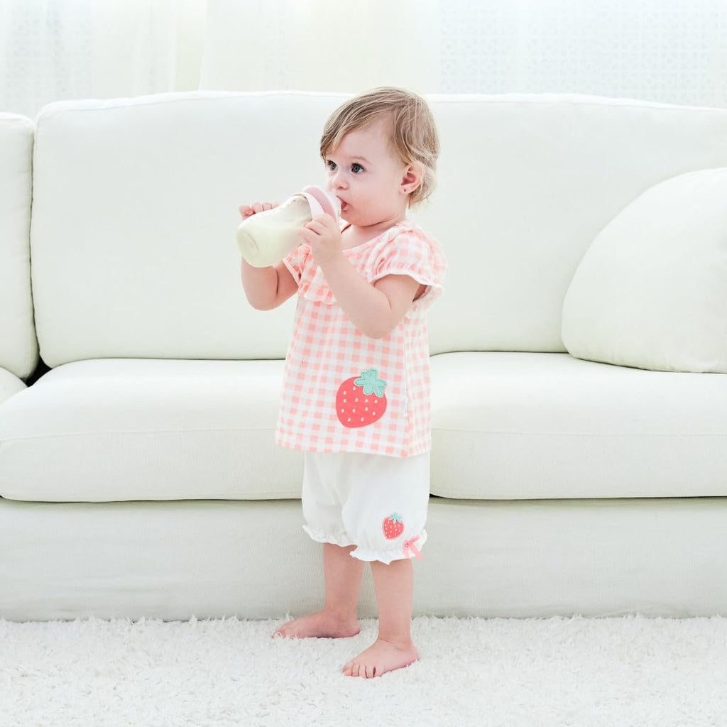 Baby Bottles, Weighted Straw Toddler Milk Bottles with Non-Slip Handle, Size + Variable Fast Flow, 12+ Months
