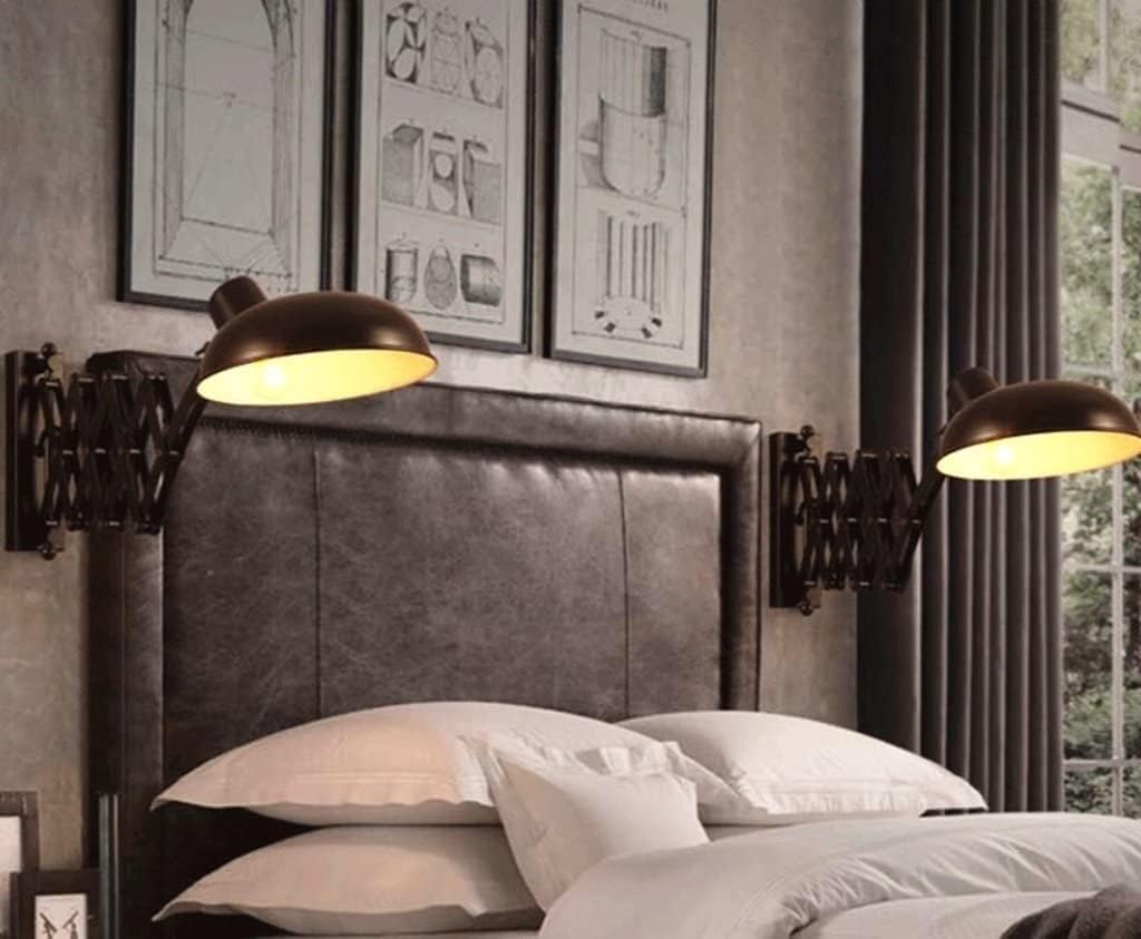 Wall Lamp Industrial Wind Retractable Wall Sconce Accordion Wall Light Restaurant Bedroom Study Bedside Lamp Wall