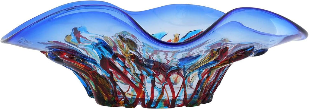 Oceanos Centerpiece Bowl - Blue and Red - Set of 2