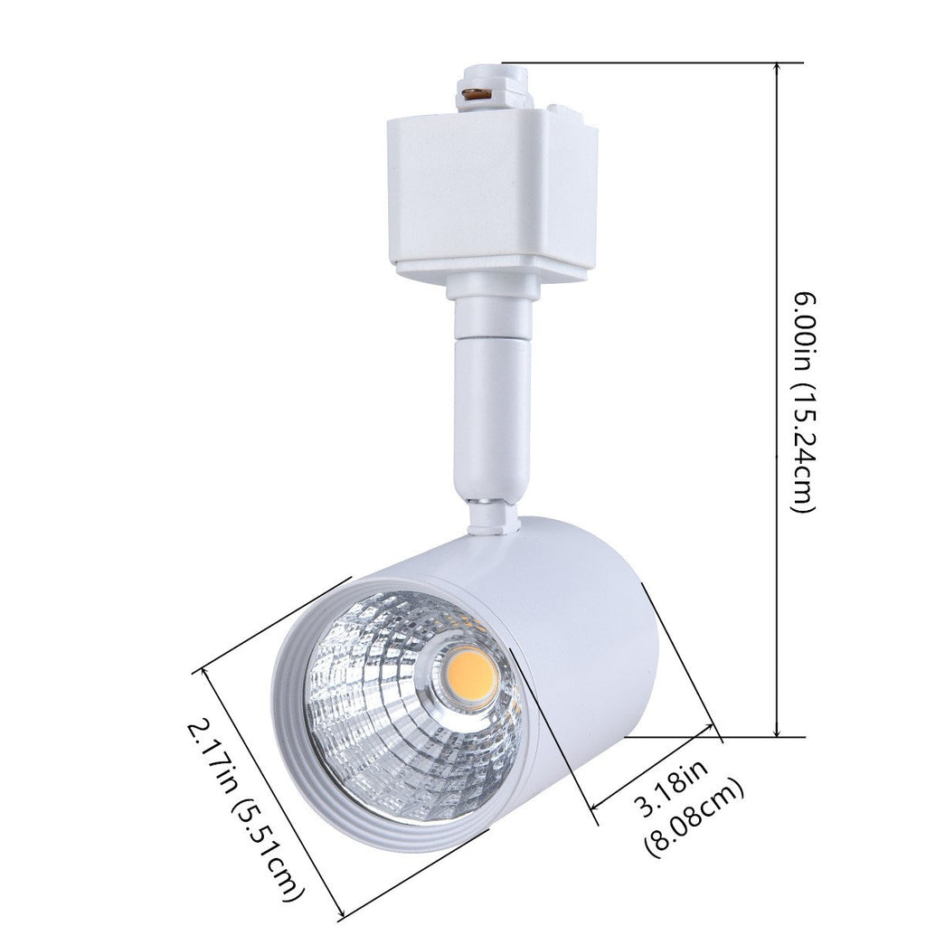 6 Pack H Type LED Track Lighting Heads 6.5W 4000K Neutral White