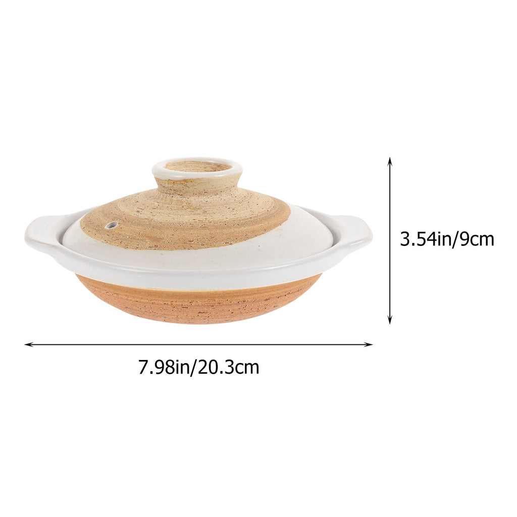 Casserole Clay Pot Japanese Sumi Kannyu Donabe Ceramic Hot Pot with Lid for Bibimbap Soup 18cm