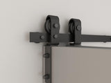 30 in. x 84 in. Mini X Series Unfinished DIY Wood Bi-Fold Barn Door with Sliding Hardware Kit