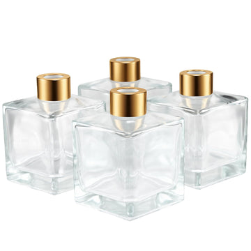 180ml Fragrance Glass Reed Diffuser Bottles Set of 4 Jars