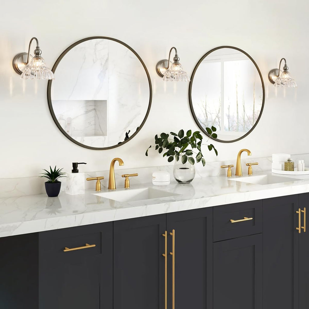Brushed Nickel Wall Sconces Bathroom Wall Light Fixtures Modern Vanity Lights Bedroom