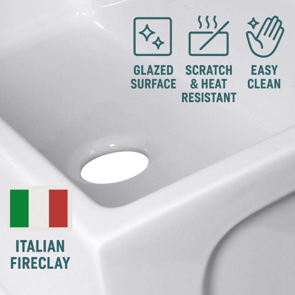 Farmhouse Sink, 36" Farm Kitchen Sink, Fireclay