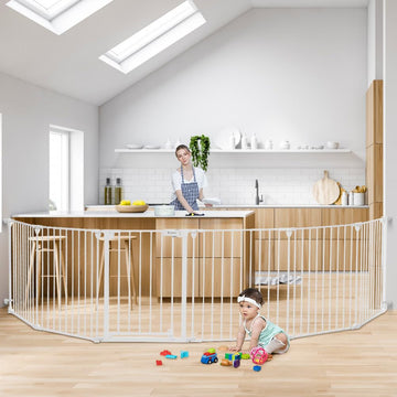 150" Baby Gate Extra Wide, Dog Gate Stairs Doorways