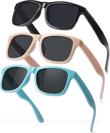 Kids Polarized Sunglasses Age 3-12 Toddler Shades for Boys Girls,Durable Sun Glasses with UV Protection