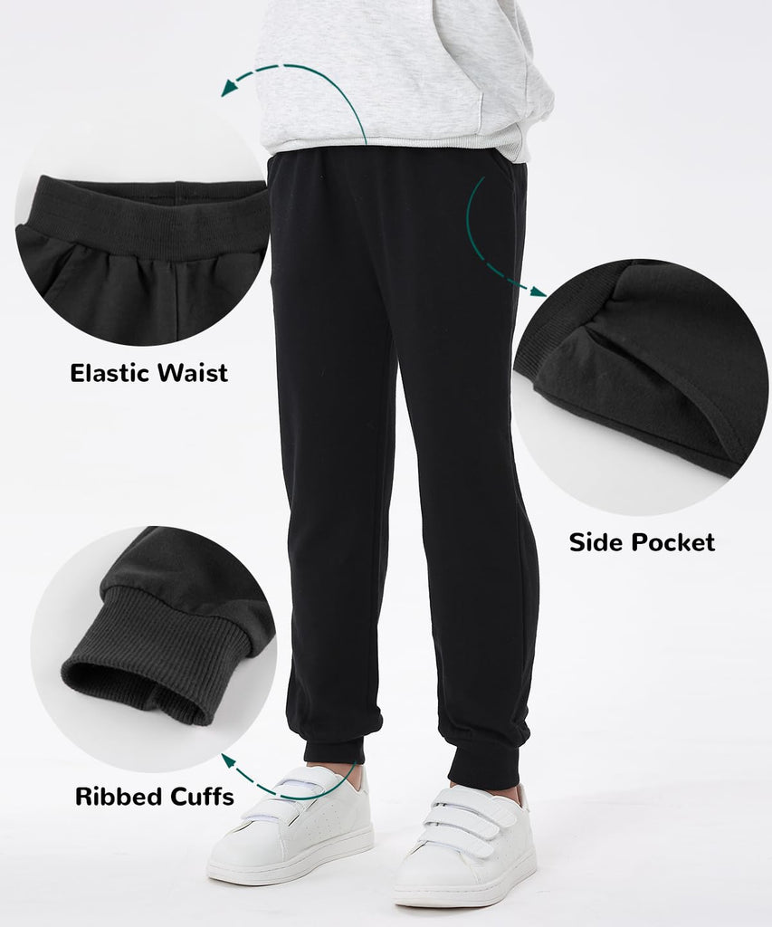 Toddler Boys Pants 100% Cotton Joggers Sweatpants