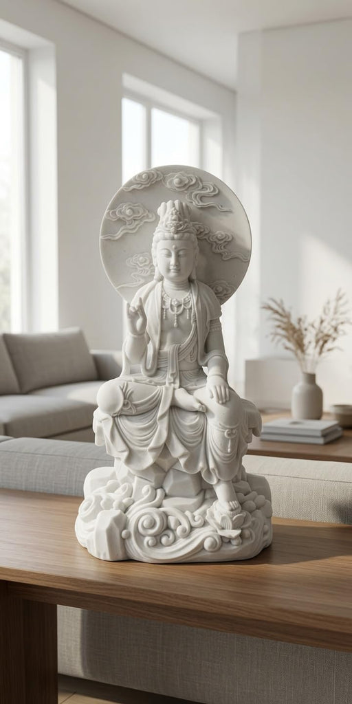 Kwan Yin Statue, Buddha, Sculpture, 8 Inch
