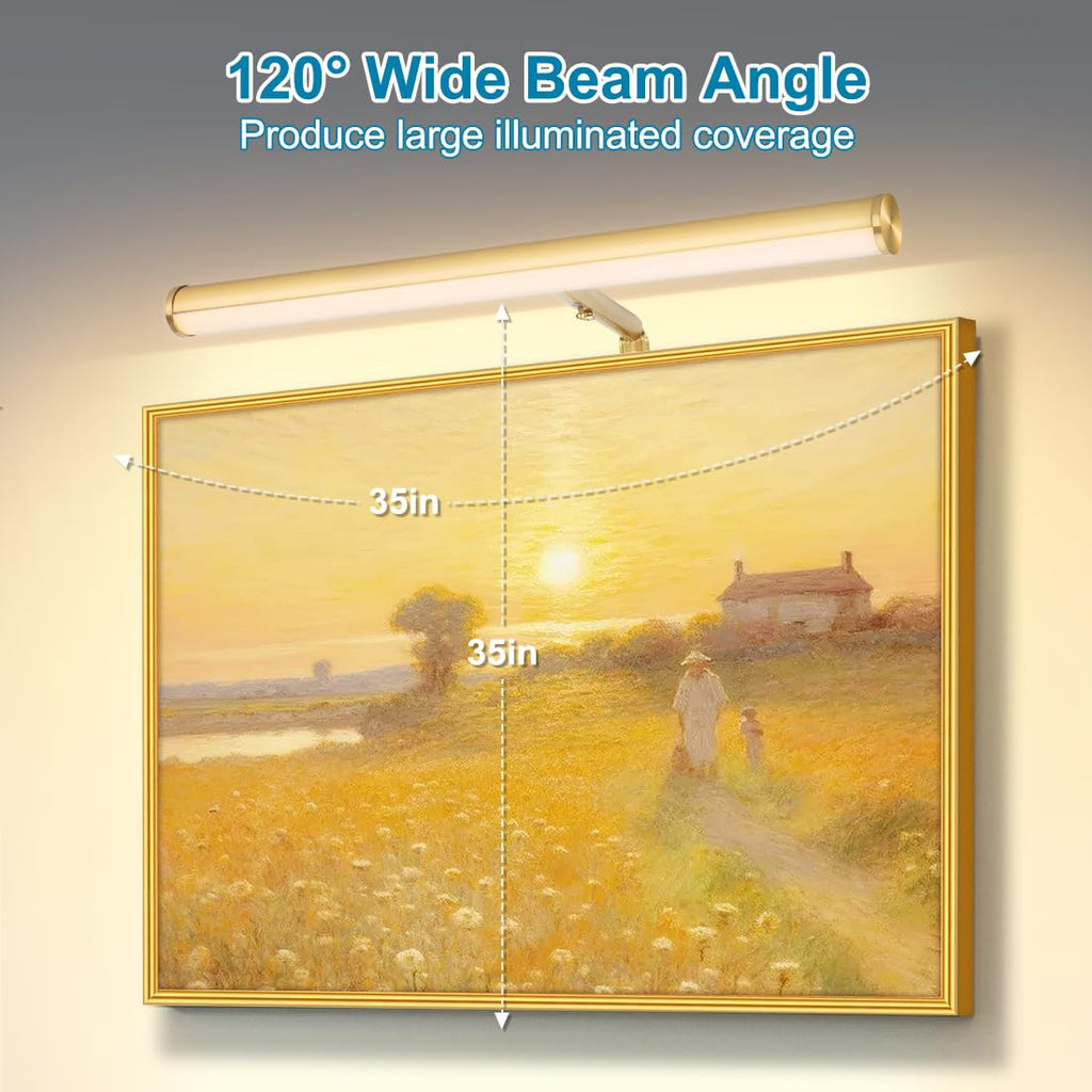 14 inch Plug in LED Picture Lights for Wall, Gold
