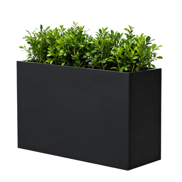 Metal Rectangular Planter 32" L x 15" W x 24" H Outdoor Tall Metal Planter