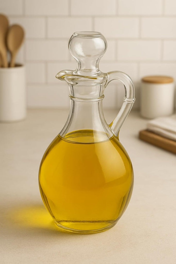 980R Presence Cruet With Stopper Oil Dispenser Oil Pitcher, Glass Olive Oil Dispenser Bottle with Stopper - 10oz /